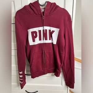 Victoria’s Secret PINK logo zip up hoodie